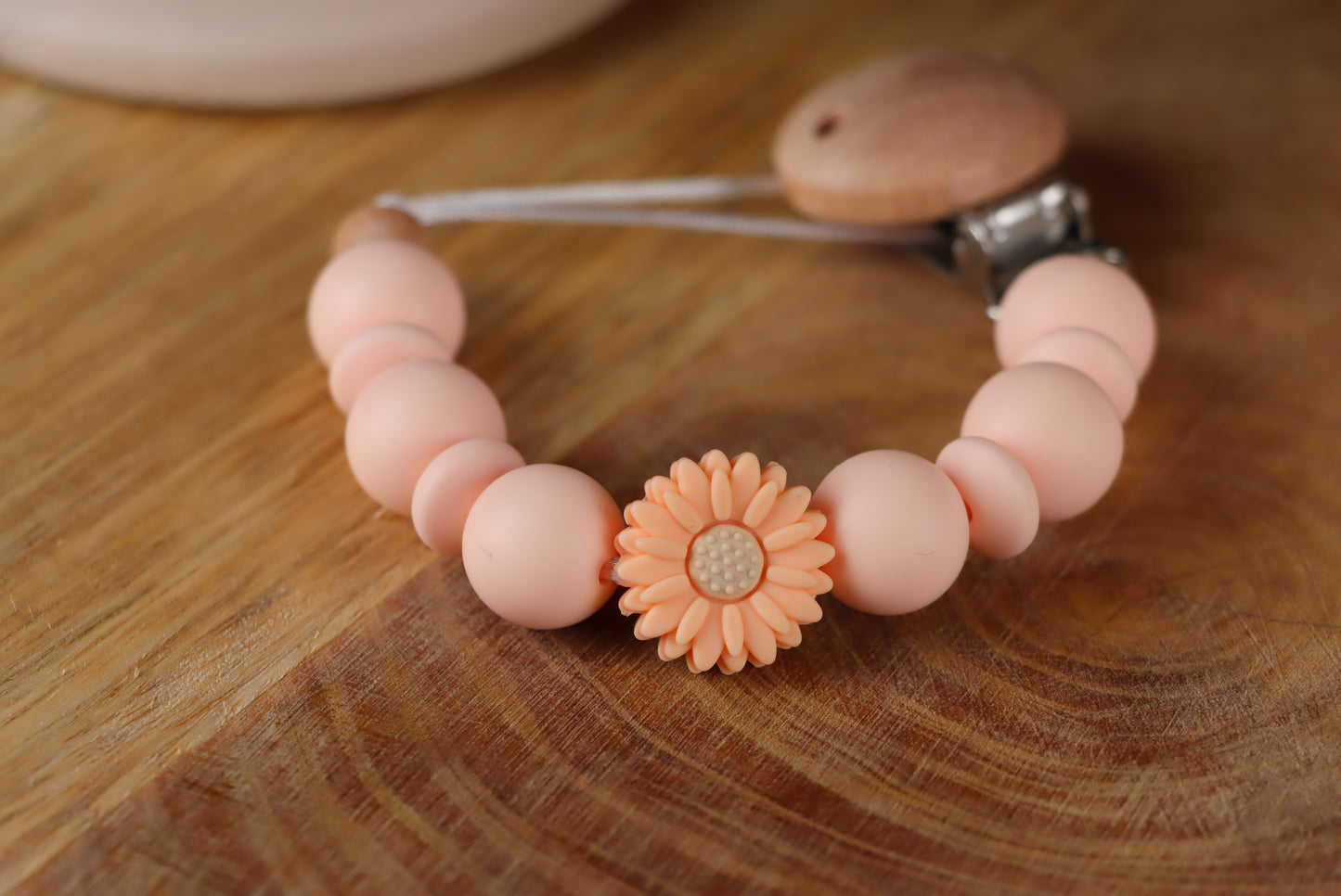Schnullerkette Pink -Silikon