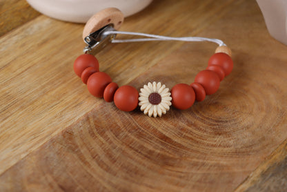 Schnullerkette Terracotta -Silikon