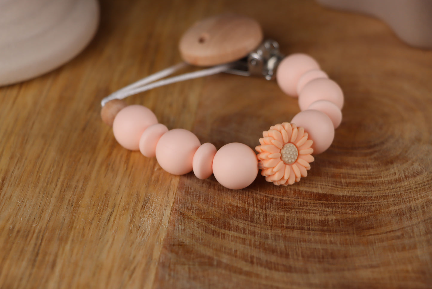 Schnullerkette Pink -Silikon