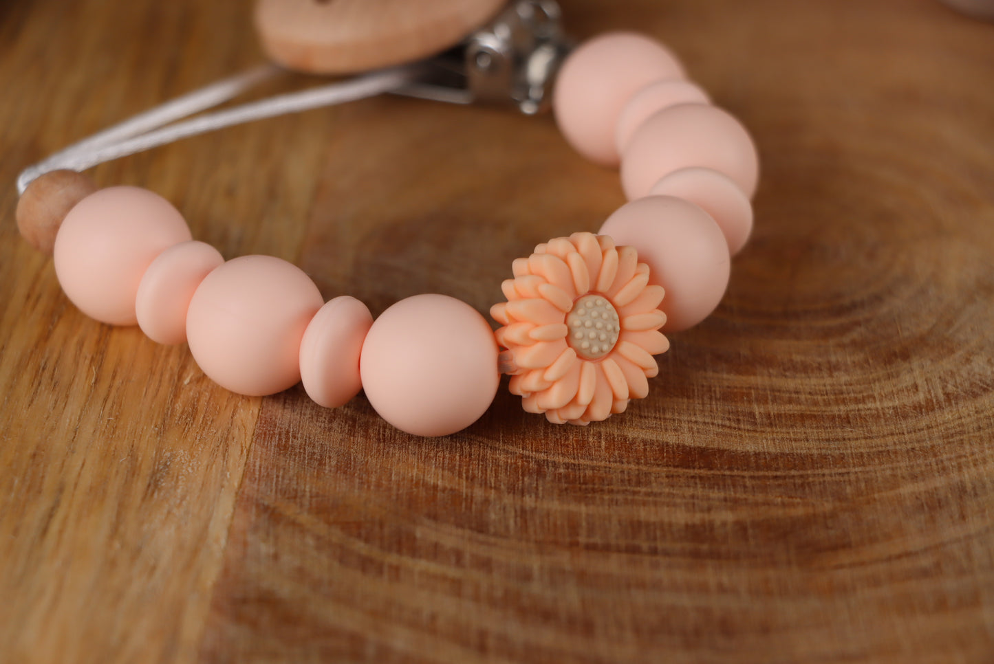 Schnullerkette Pink -Silikon