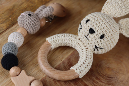 Gehäkelte Hasen-Geschenkset
