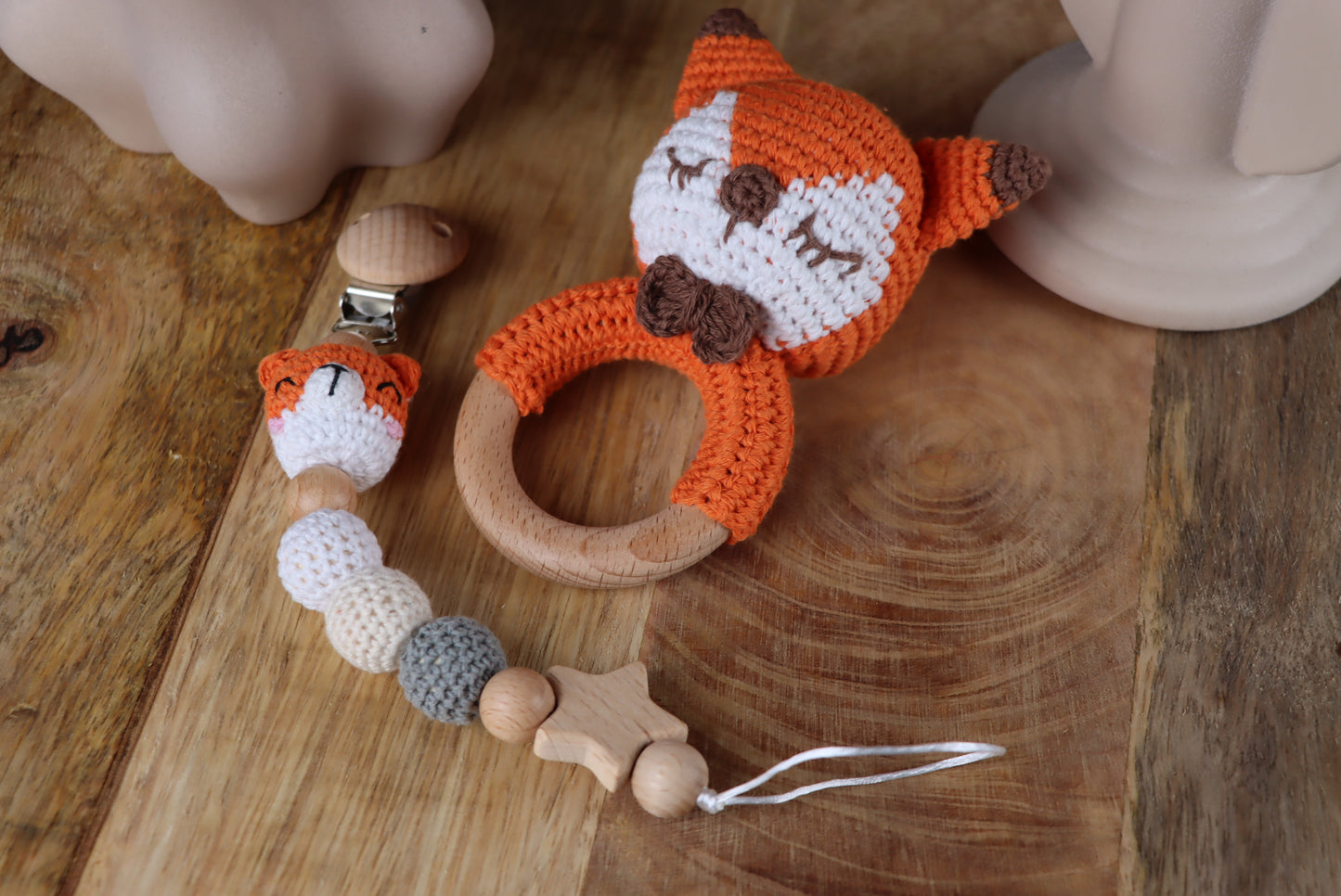 Gehäkelte Fuchs-Geschenkset