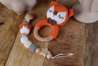 Gehäkelte Fuchs-Geschenkset