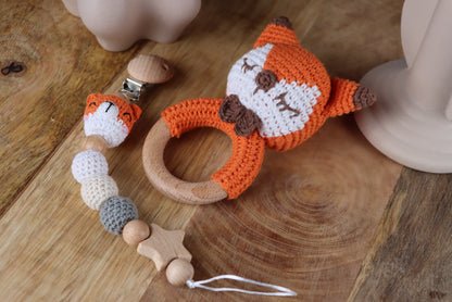 Gehäkelte Fuchs-Geschenkset