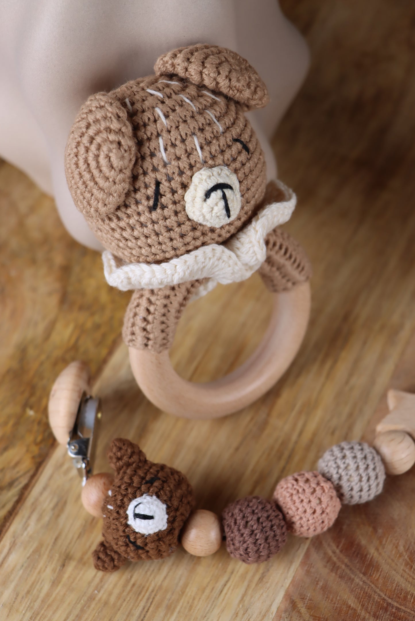 Gehäkelte Teddybär-Geschenkset